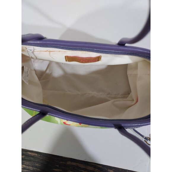 Purse Small Tracie Godi Goove Boho Floral Bag Lime Green Purple Vintage 1990 - Picture 13 of 15